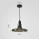 Ljojo Modern Bauhaus Smoke Gray Glass Stone Iron LED Pendant Light for Living Room