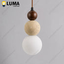 Ljojo Japanese Style Yellow Travertine Pendant Lights | Nature Stone Hanging Lamps for Bedroom Kitchen