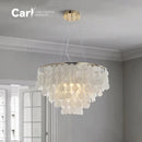 Modern Luxury Shell Chandelier Gold/Chrome Design for Dining & Living Room by Ljojo