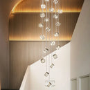 Ljojo Luxury Crystal LED Staircase Chandelier - Creative Indoor Stair Lighting