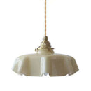 Japanese-Style Cream Small Chandelier Retro Glass Hanging Lamp by Ljojo