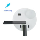 Ljojo LED Reading Wall Light with USB Charging, Wireless Sconce & Phone Switch.