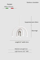 Italy Minimalist LED U-shaped Rainbow Chandelier by Ljojo - Stylish Ceiling Pendant Light