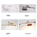 Ljojo LED Wall Lights - Mirror Headlights Foldable Adjustable Washbasin Shower Shaped Lighting Cabinets