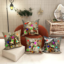 Ljojo LED Luminous Christmas Pillowcase with Retro Santa Claus Design