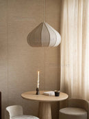 Wabi Sabi Nordic Fabric Pendant Light for Foyer Bedroom Restaurant Indoor Home Decor by Ljojo