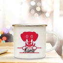 Enamel Dog Mom Custom Mug - Ljojo Dog Lovers Tea Cup Best Gift