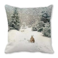 Ljojo Merry Christmas Pillowcase Cushion Cover for Festive Home Decor
