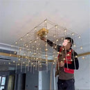 Modern Minimalist Luxury LED Pendant Lights Cube Chandelier for Home Decoration by Ljojo