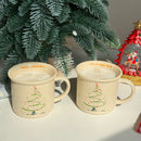 Ljojo 2024 Christmas Tree Ceramic Mug 10oz Couple Cup Water Cup Gift Cup
