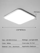 Ljojo LED Ceiling Light: Remote Control, Large Luminous Surface, Bedroom Lamp