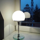 Ljojo Milk Glass Bauhaus Table Lamp for Bedroom Coffee Study Indoor Lighting