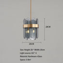 Nordic Living Room Crystal Pendant Lights Smoke Grey Modern Minimalist Glass Decor Dining Bedrooms by Ljojo