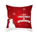 Ljojo Merry Christmas Print Sofa Cushion Decoration Pillowcase