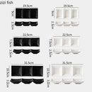 Ljojo Matte Ceramic Seasoning Dish 3 Grids Sushi Plate Molecular Cuisine Tableware
