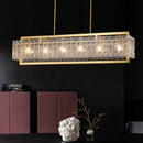 Ljojo Luxury Water Glass Chandelier: Modern LED Lighting Fixture for Home Decor