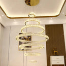 Ljojo Luxury Crystal Chandelier Pendant Light for Living Room - Modern Stair Ceiling Lamp