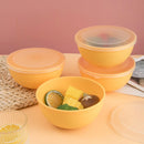 Ljojo 4pcs Bowl Set with Lid & Bento Box for Camping, Picnic, Kitchen Essentials