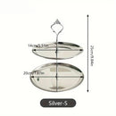 Ljojo 2/3 Layer Stainless Steel Cake Stand Fruit Tray Dessert Rack Gold Silver