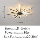 Modern Metal LED Ceiling Light for Living Dinning Room Master Bedroom by Ljojo