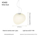 Nordic Modern Glass Chandelier for Living Room Dining Room by Ljojo