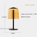 Green Glass Table Lamp for Home Office Bedroom Nightstand, Ljojo Luxury Desk Light