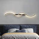 100CM LED Wall Sconce Strip Black Wall Lamp for Bedroom Living Room Background Decor by Ljojo