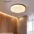 Ljojo Minimalist Bauhaus Wooden Round LED Ceiling Light Chandelier for Living Room