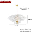 Ljojo Scandinavian Murano Green Pink Glass Chandelier - LED Art Decor for Hotel Restaurant Lobby