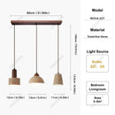 Modern Stone Shade Kitchen Island Pendant Light by Ljojo: Single/Double/Triple Head 10/60/80cm Bar Lighting