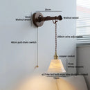 Ljojo LED Wall Mirror Lights with Switch - Modern Wooden Indoor Lamp