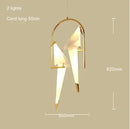 LED Branch Pendant Light: Modern Paper Bird Indoor Lighting by Ljojo