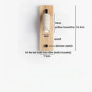 Ljojo LED Wall Light Mirror Stone Wood Wall Art Decor Bedroom Lamp