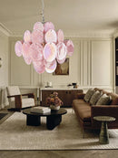Murano Glass Chandelier: Blue Green Pink Glossy Ceiling Light for Girls Room by Ljojo