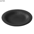 Ljojo Matte Striped Ceramic Plate Pasta Salad Soup Dessert Molecular Cuisine Tableware