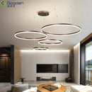 Ljojo LED Pendant Light Stylish Rings Chandelier for Home Decoration