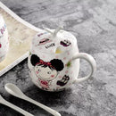 Ljojo 410ml Bone  Boy Girl Cartoon Tumbler with Lid and Spoon