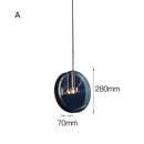 Ljojo Modern Dark Blue Glass Chandelier Pendant Light Nordic Design for Dining Room