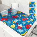 Christmas Gloves Snowflake Drying Mat by Ljojo: Non-Slip Absorbent Table Mat