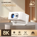 Ljojo™ HY300Max Portable Projector: 400ANSI WiFi6, Auto Focus, 8K Full HD, Home Outdoor Cinema