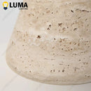 Modern Travertine Wood Pendant Light LED Hanging Lamp Chandelier for Dining Room by Ljojo
