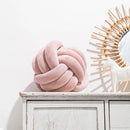 Cream White Art Deco Striped Knot Pillow - Handmade Soft Modern Cozy Decor for Home & Sofa.rm Ljojo