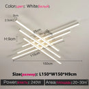 Black Chandelier Square LED Ceiling Lamp for Bedroom Living Room by Ljojo