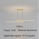 Nordic Dining Table Pendant Lamp Black Gold Minimalist Chandelier by Ljojo