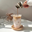 Ljojo 420ml Heat-Resistant Glass Tumbler Cup for Coffee, Juice, and Iced Latte, Nordic Design