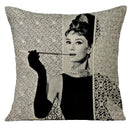 Audrey Hepburn Plush Cushion Cover by Ljojo - Home Decor Sofa Pillow Cover