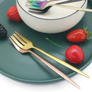 Ljojo Mini Stainless Steel Tea Cake Dessert Forks Set - 8pcs