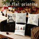 Ljojo Merry Christmas Pattern Pillowcases for Sofa, Bedroom, Car - Rectangular Cushion Cover