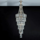 K9 Crystal Chandelier for Villa Staircase - Luxurious Rotating Gold Ceiling Lamp by Ljojo