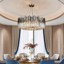 Ljojo Luxury Crystal Chandelier, Modern Bedroom Pendant Light, Elegant Indoor Lighting